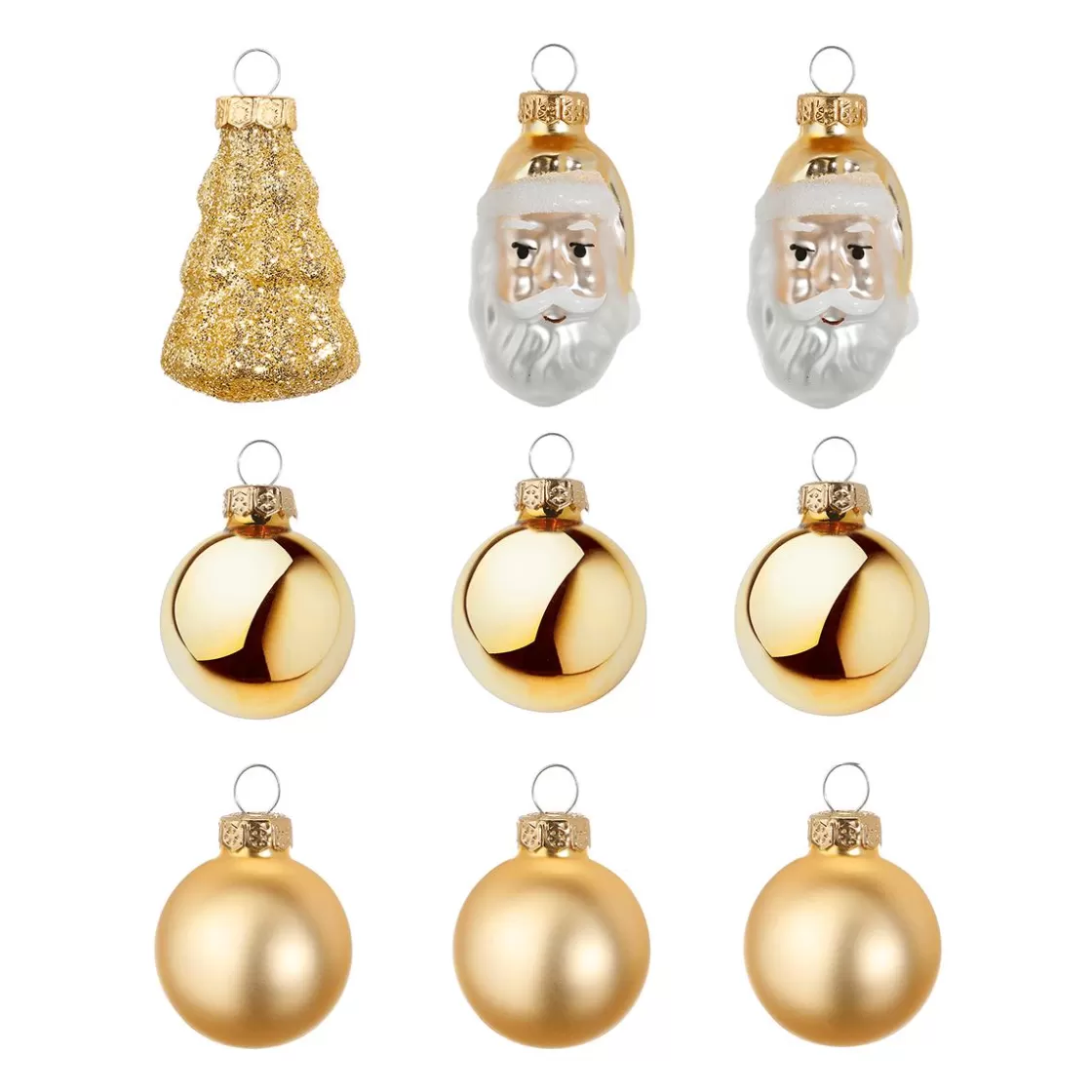 Bolas De Navidad>DecoWoerner Juego De Bolas De Cristal De Navidad 9 Piezas Doradas En Caja oro