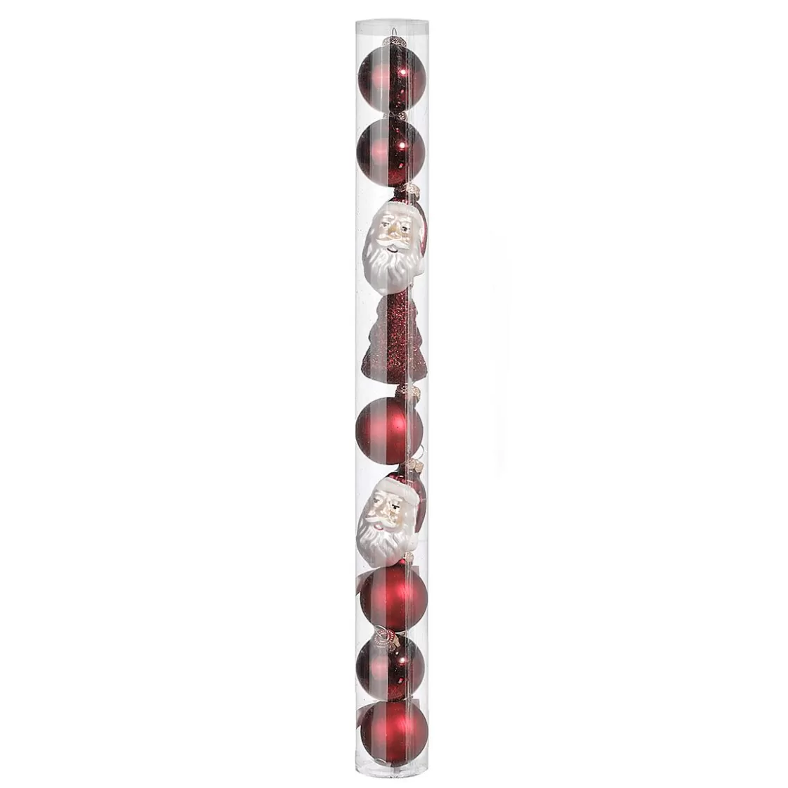 Bolas De Navidad>DecoWoerner Juego De Bolas De Navidad De Cristal 9 Piezas En Caja rojo