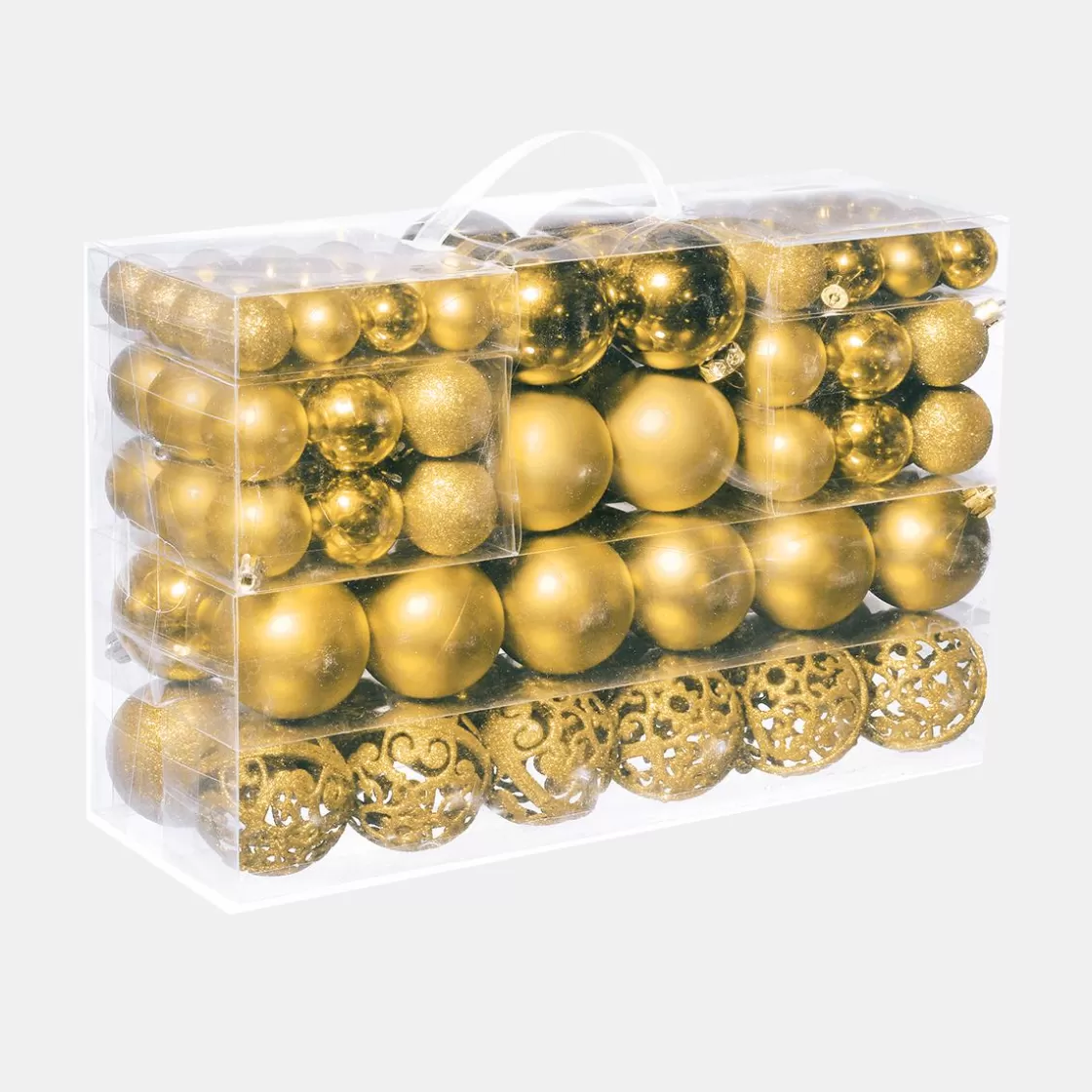 Bolas De Navidad>DecoWoerner Juego De Bolas De Navidad XXL 100pcs 3 - 6 Cm Ø oro