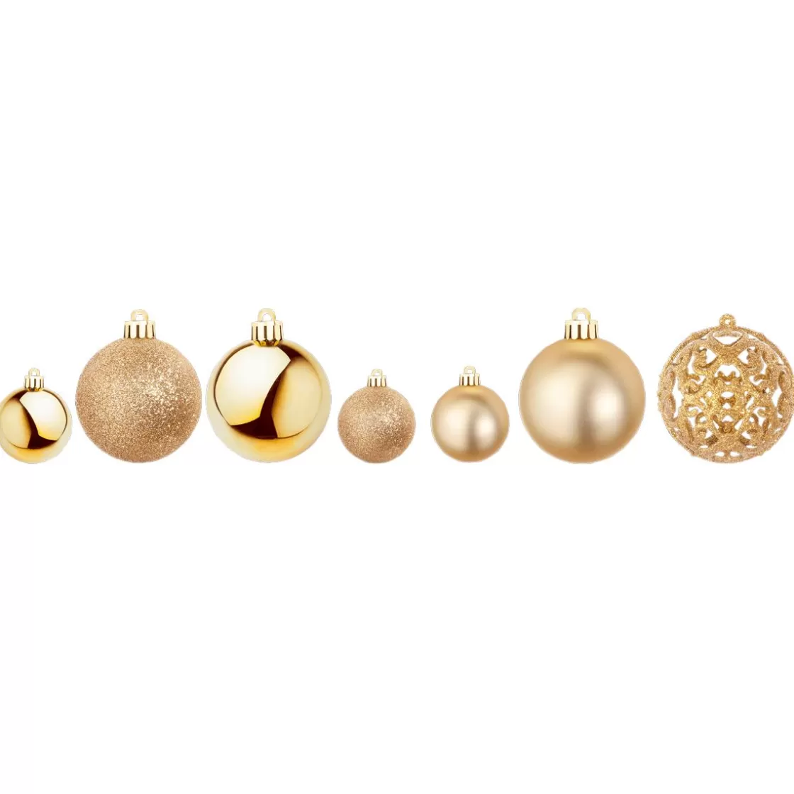 Bolas De Navidad>DecoWoerner Juego De Bolas De Navidad XXL 100pcs 3 - 6 Cm Ø oro