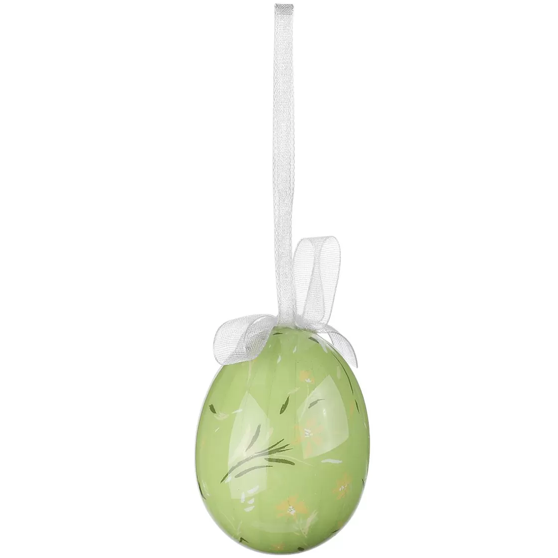 Decoración De Pascua>DecoWoerner Juego De Huevos De Pascua De Espuma Para Colgar, Amarillo Con Dibujo De Conejo Y Lazo 8pcs. multicolor