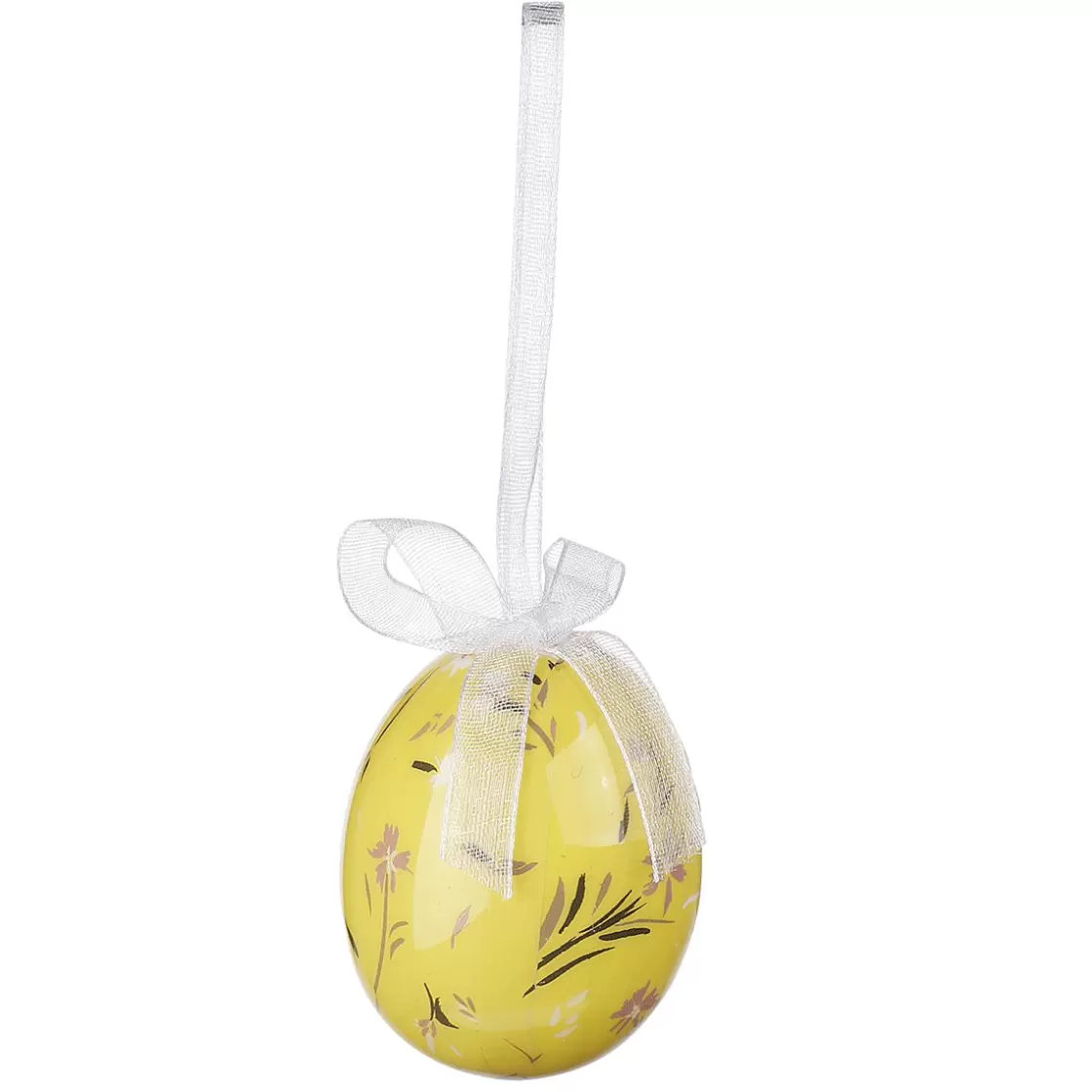 Decoración De Pascua>DecoWoerner Juego De Huevos De Pascua De Espuma Para Colgar, Amarillo Con Dibujo De Conejo Y Lazo 8pcs. multicolor