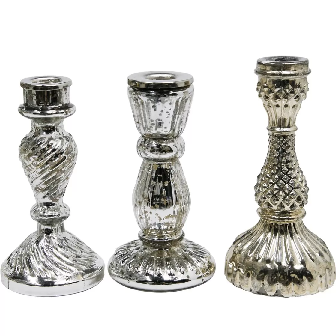 Ayudas Y Herramientas De Decoración>DecoWoerner Juego De Velas, 3 Piezas plata