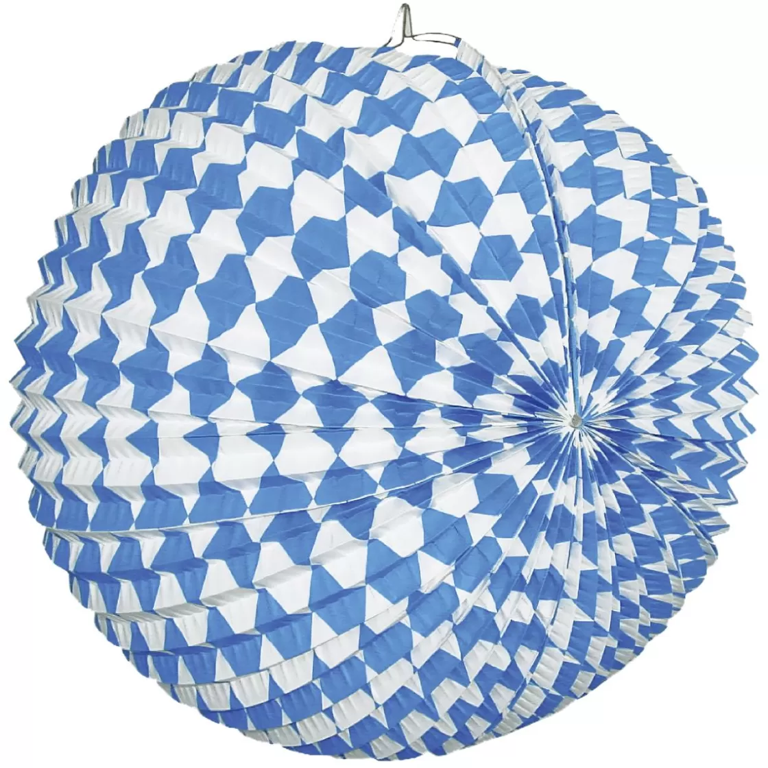 Decoración Temática>DecoWoerner Lampion "Bavaria" Ignífugo 25 Cm Ø azul