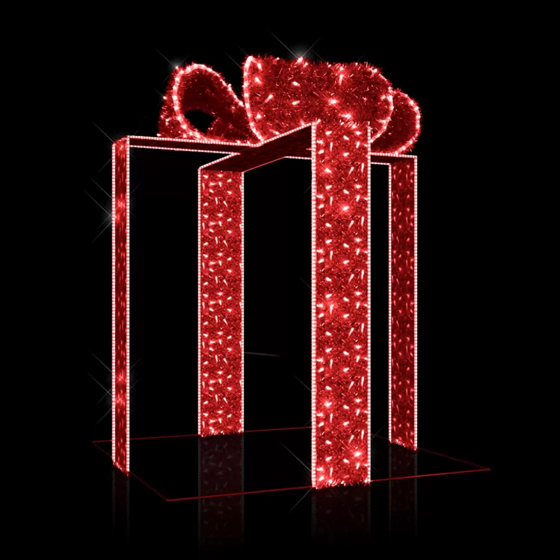 Luz Decorativa | Decoración Navideña Xxl>DecoWoerner Lazos De Regalo LED Para Exterior 240 X 200 Cm rojo