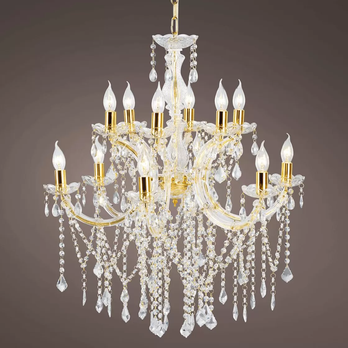 Luz Decorativa | Decoración Temática>DecoWoerner Lámpara De Cristal Deco De 78 Cm oro