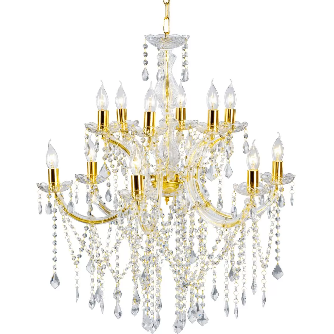 Luz Decorativa | Decoración Temática>DecoWoerner Lámpara De Cristal Deco De 78 Cm oro