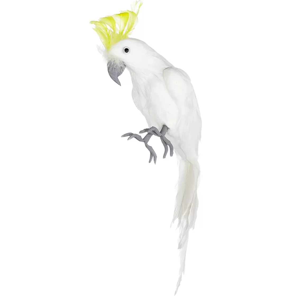 Decoración De Animales | Decoración De Verano>DecoWoerner Loro Deco Cacatúa Crestada Amarilla 11 X 45 Cm blanco