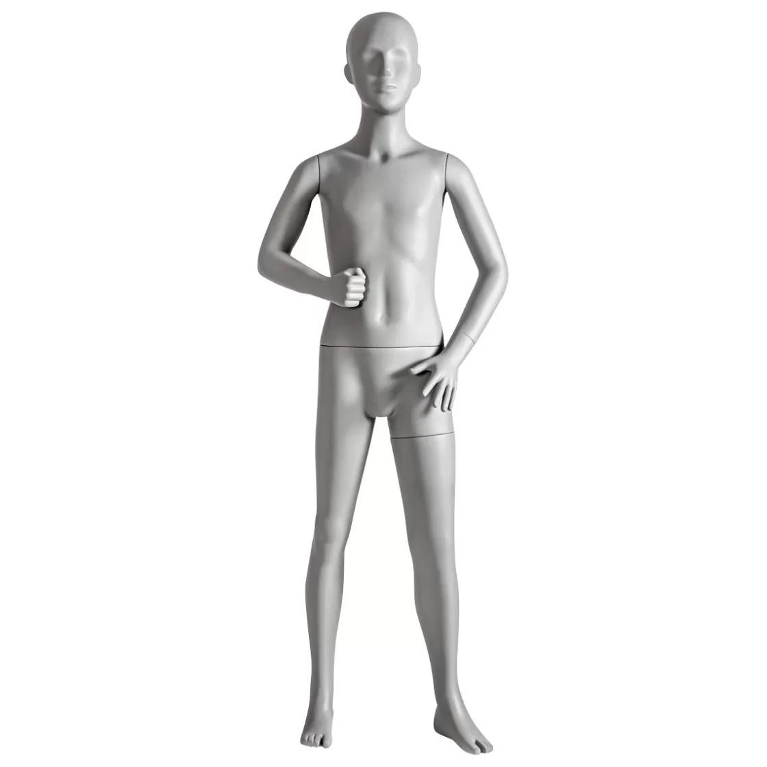 Maniquíes>DecoWoerner Maniquí Deportivo Niño 10 Años - Brazo Derecho Doblado Gris