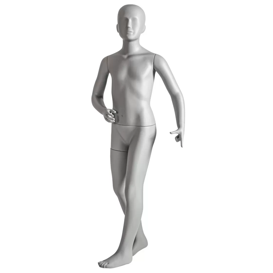 Maniquíes>DecoWoerner Maniquí Niño Brazo Derecho Doblado Y Pie Derecho Detrás Gris