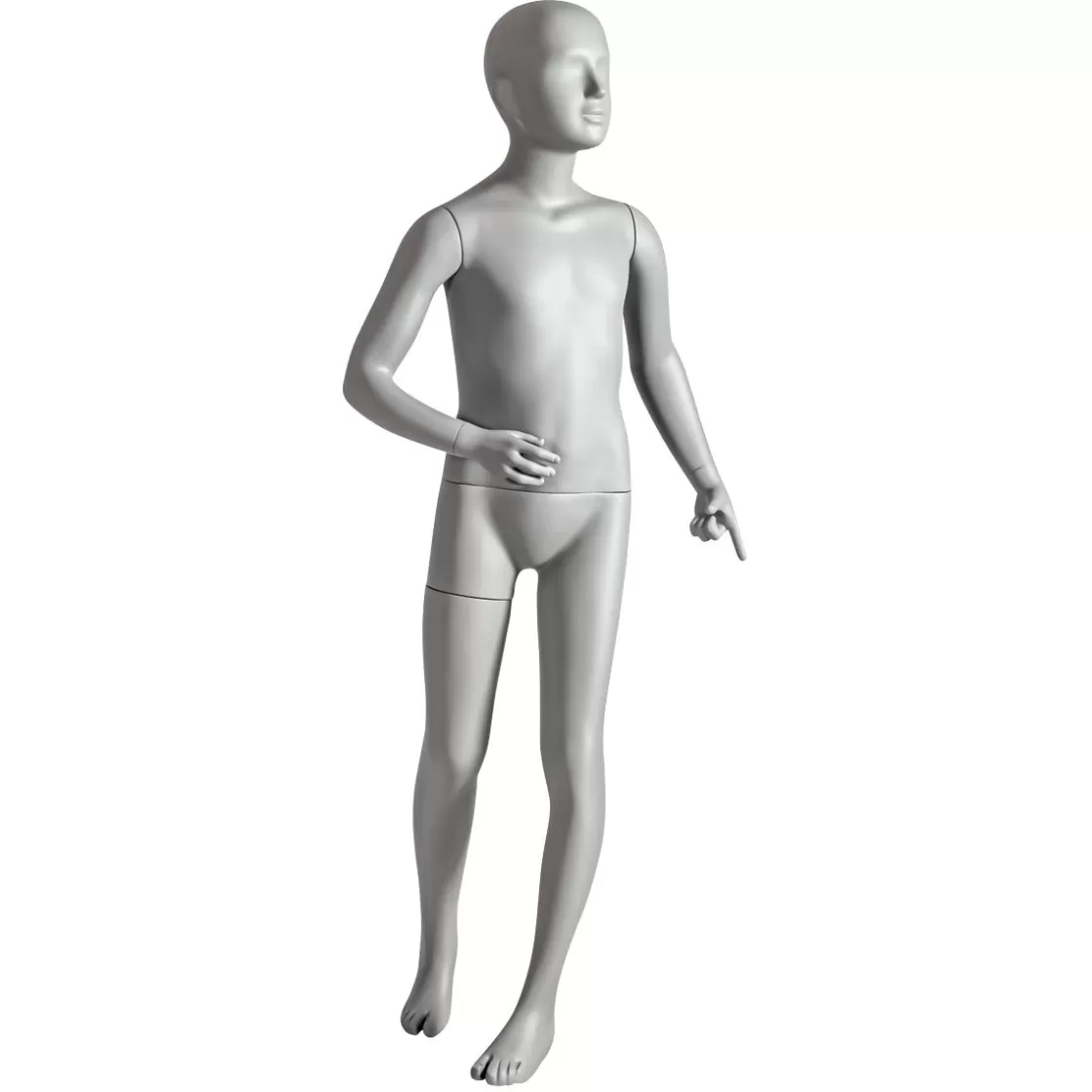 Maniquíes>DecoWoerner Maniquí Niño Brazo Derecho Doblado Y Pie Derecho Detrás Gris