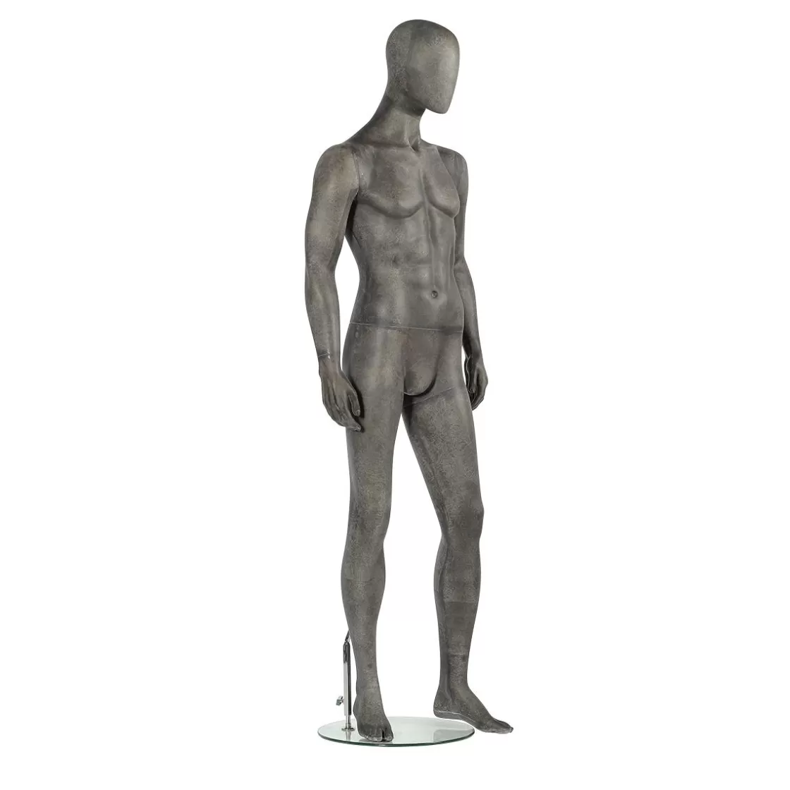 Maniquíes>DecoWoerner Maniquí Premium De Hombre, Pierna Izquierda Acampanada Gris