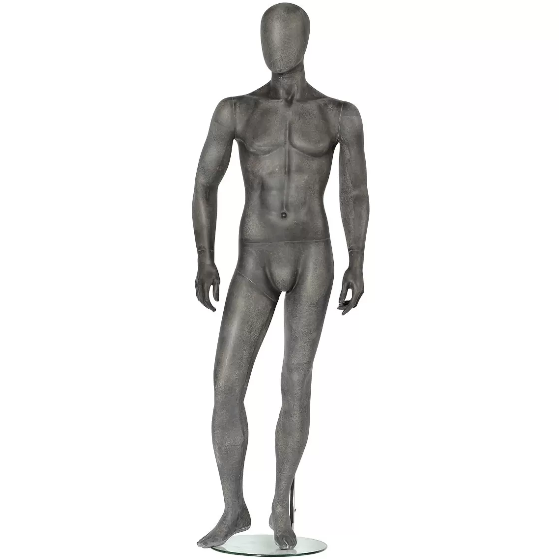 Maniquíes>DecoWoerner Maniquí Premium Hombre, Pierna Derecha Doblada Gris