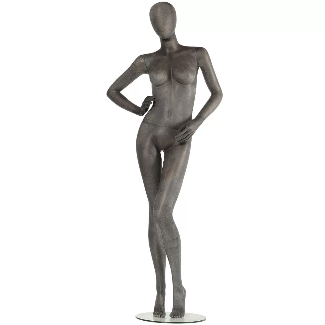 Maniquíes>DecoWoerner Maniquí Premium Mujer, Pierna Izquierda Y Brazo Derecho Doblados Gris