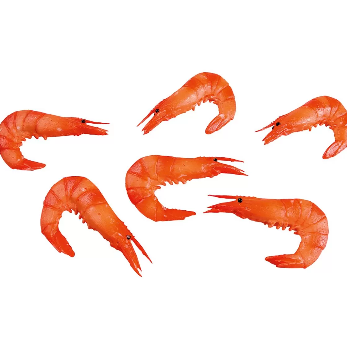 Pescados Y Mariscos>DecoWoerner Maniquíes De Gambas, Pack De 6 Piezas naranja