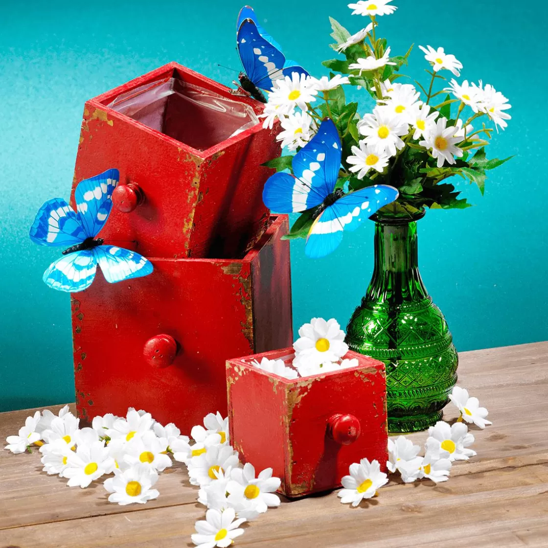 Decoración De Animales | Decoración De Primavera>DecoWoerner Mariposas Decorativas, 10 Cm, Color , 6 Piezas azul