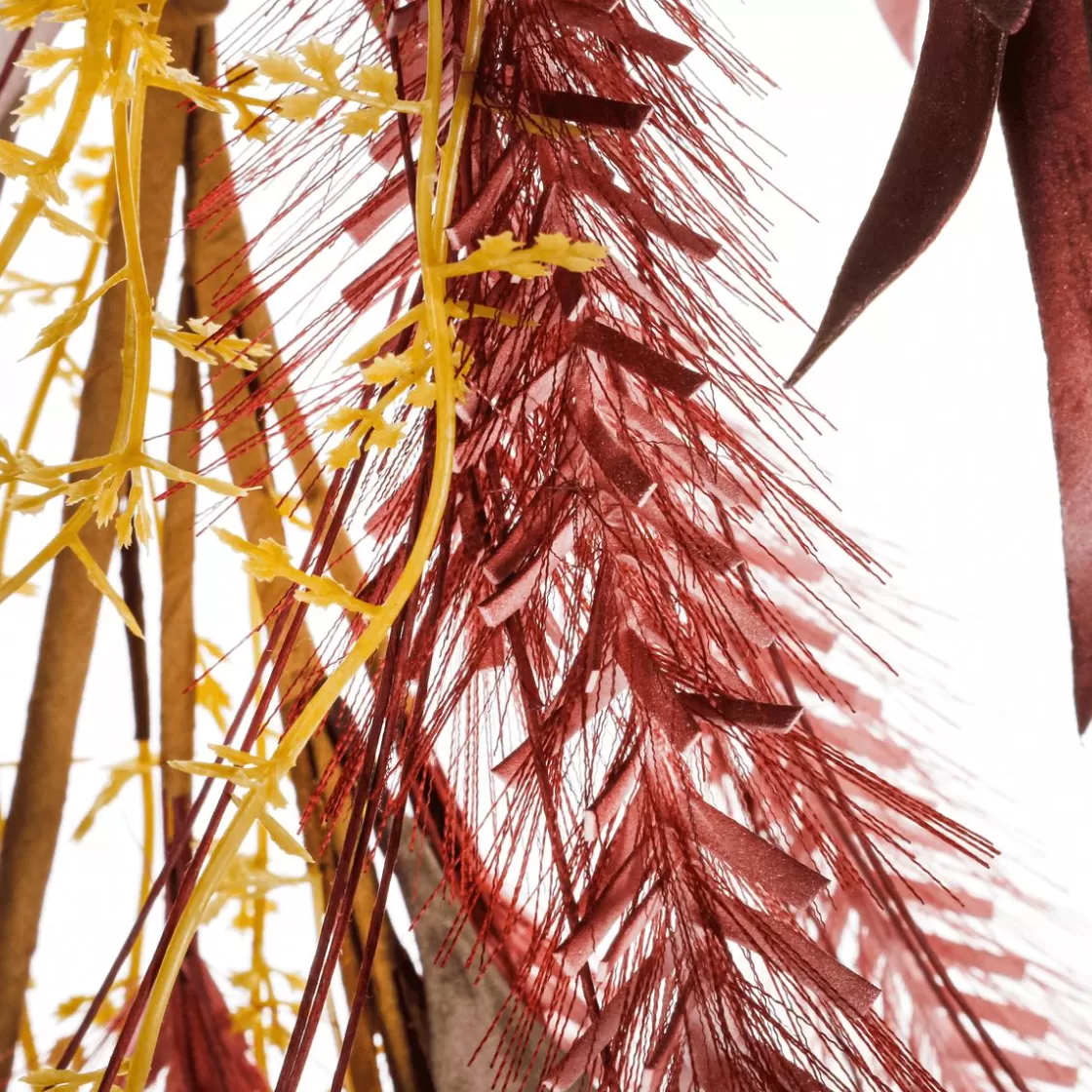 Decoración De Otoño | Guirnaldas Y Vides>DecoWoerner Mezcla De Hierba Limpiadora De Otoño Con Eucalipto 165 Cm rojo