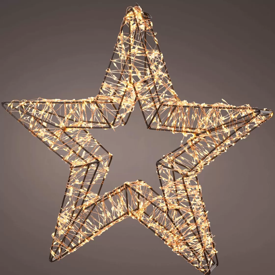 Estrella De Navidad>DecoWoerner Micro LED Estrella 38 Cm marrón