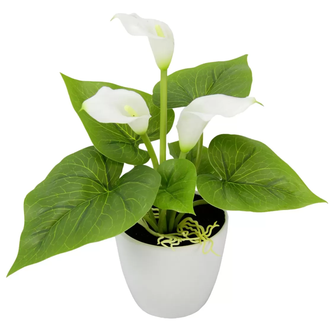 Plantas De Interior>DecoWoerner Mini Cala Artificial Blanca En Maceta 20 Cm blanco