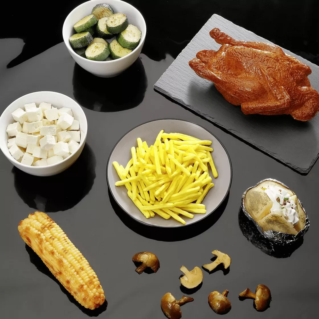Platos Y Comida Rápida | Verduras Y Hierbas>DecoWoerner Mitades De Setas Falsas A La Parrilla 3 Piezas Setas Falsas De Comida 5 Cm marrón