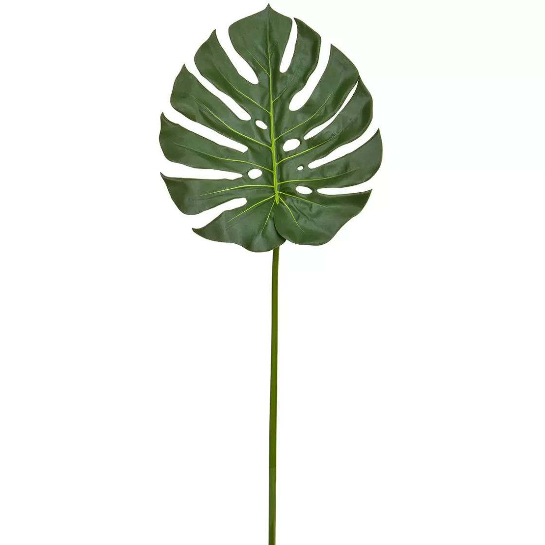 Plantas Artificiales Ignífugas>DecoWoerner Monstera Hoja Artificial Ignífuga B1, 75 Cm verde