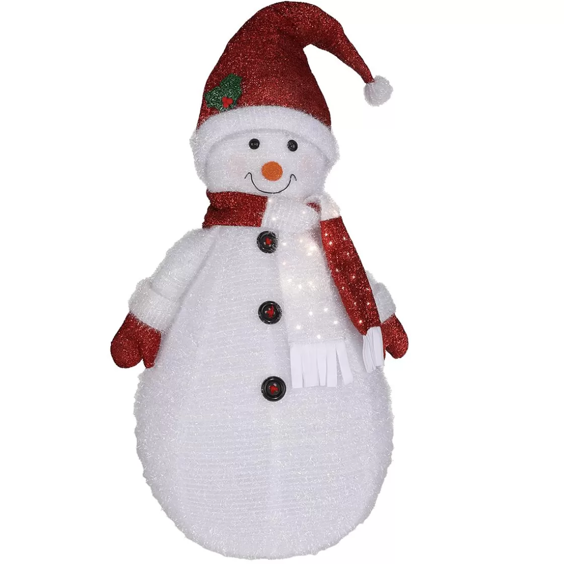 Decoración De Invierno | Figuras De Navidad>DecoWoerner Muñeco De Nieve XL De Poliéster De 120 Cm blanco