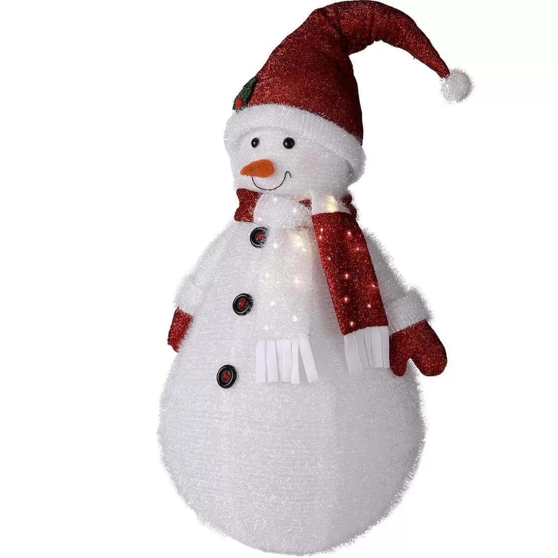 Decoración De Invierno | Figuras De Navidad>DecoWoerner Muñeco De Nieve XL De Poliéster De 120 Cm blanco