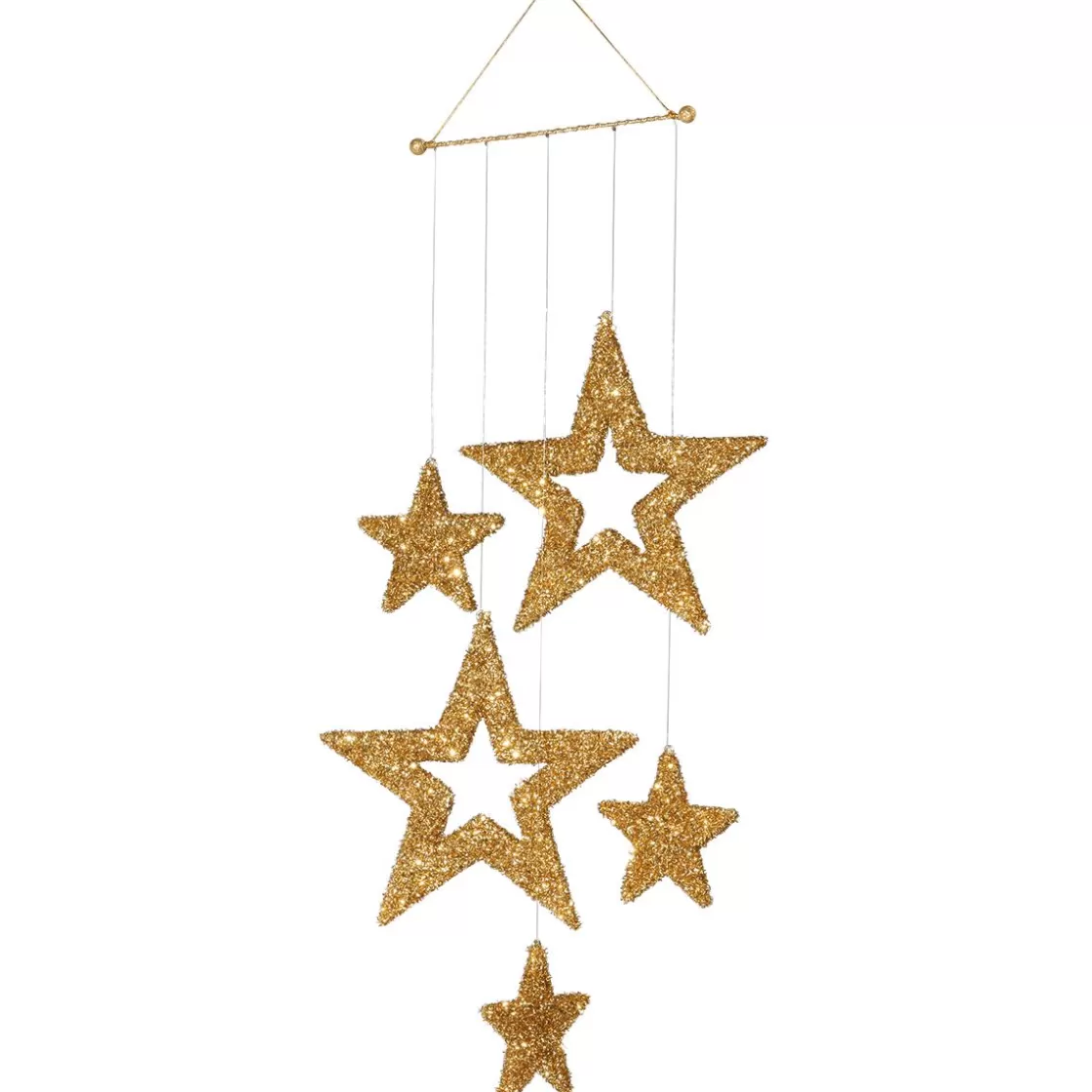 Estrella De Navidad>DecoWoerner Móvil De Estrellas , Longitud 100 Cm oro