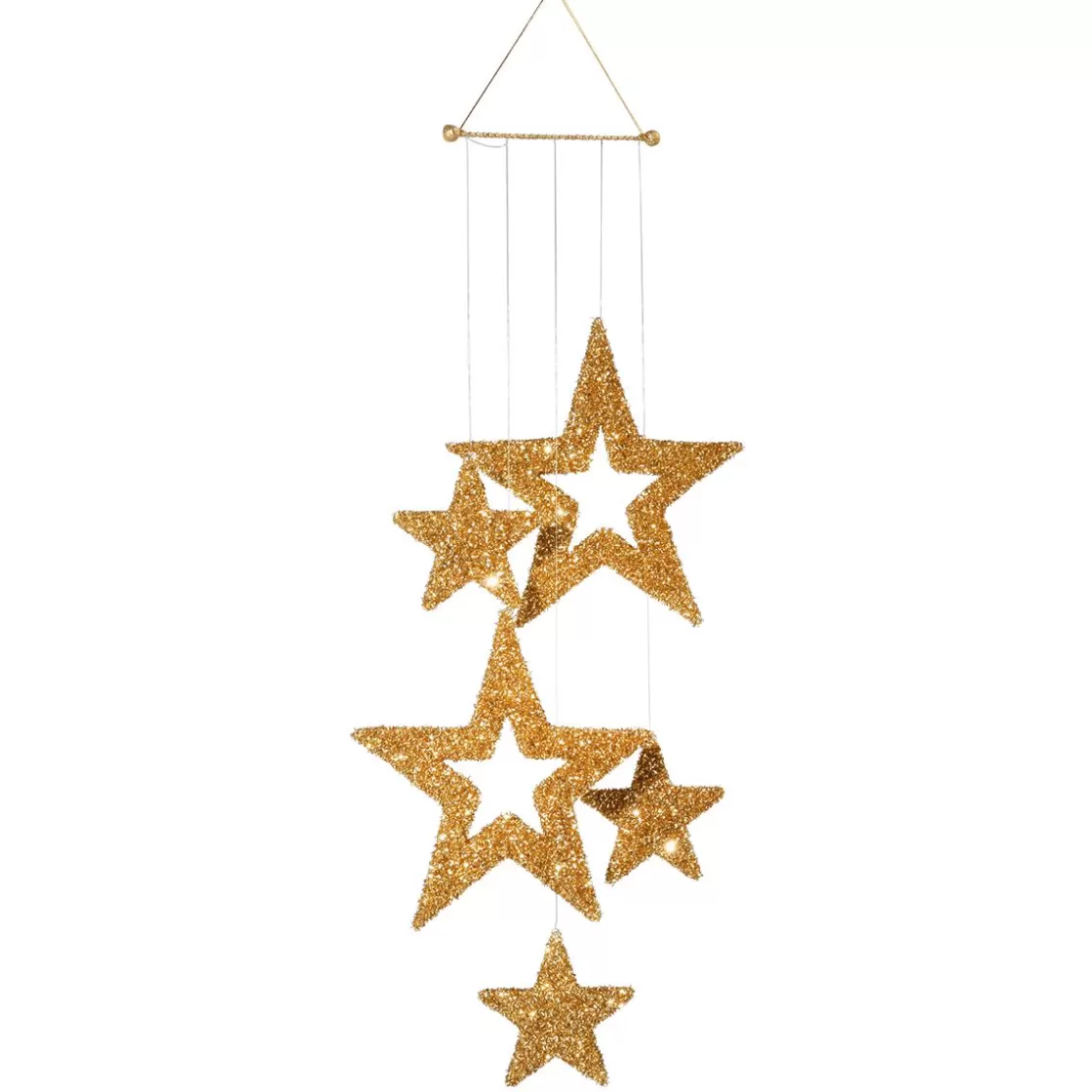 Estrella De Navidad>DecoWoerner Móvil De Estrellas , Longitud 100 Cm oro