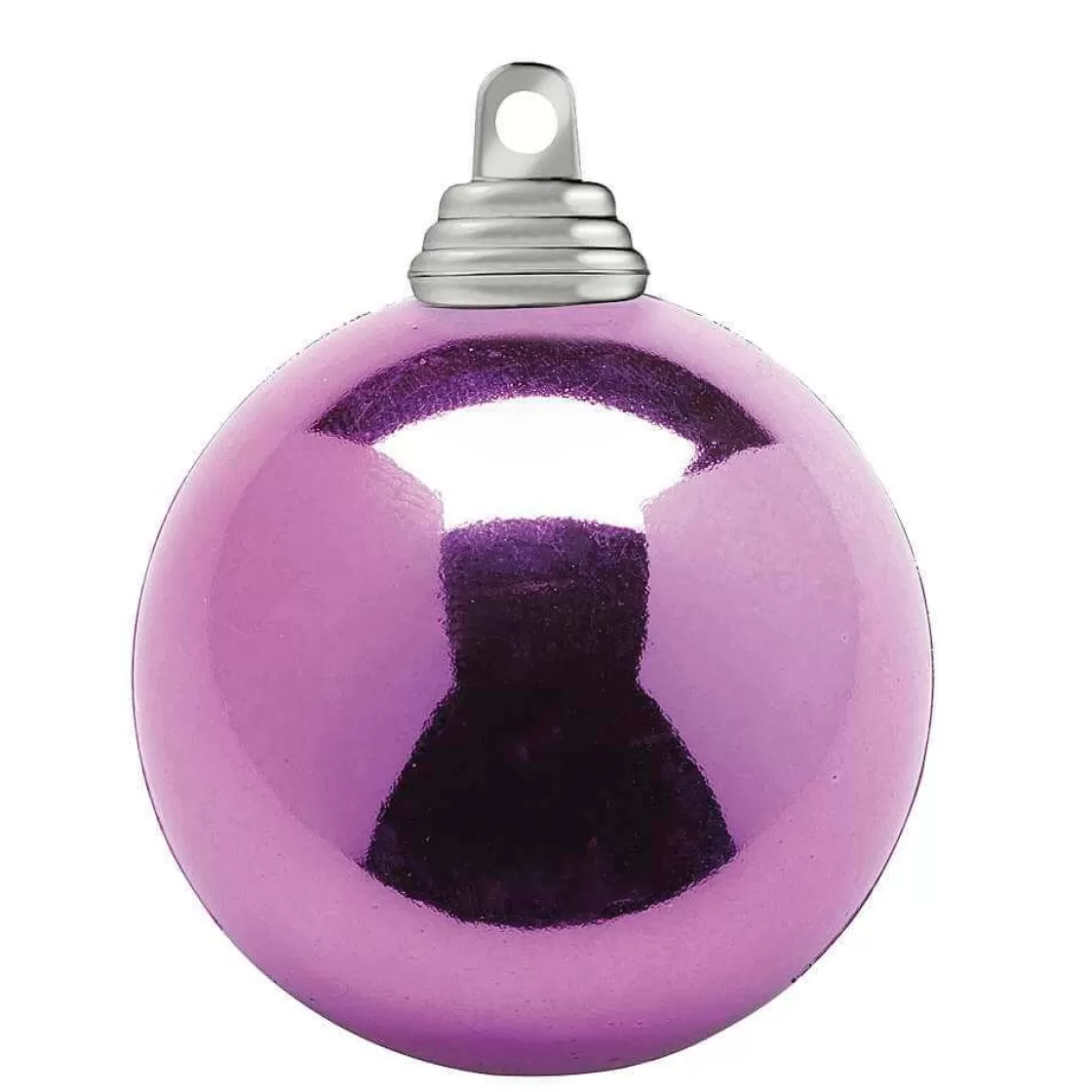 Bolas De Navidad>DecoWoerner Orquídea, Bolas De Navidad Brillantes De Plástico Ignífugo, 6 Cm Ø - 24 Piezas violeta