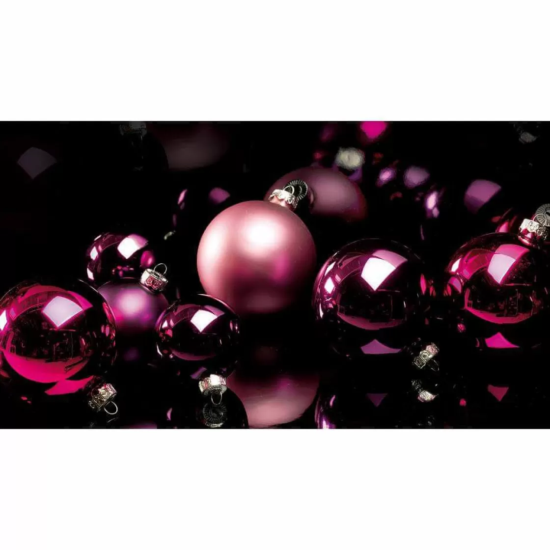 Bolas De Navidad>DecoWoerner Orquídea, Bolas De Navidad Brillantes De Plástico Ignífugo, 6 Cm Ø - 24 Piezas violeta