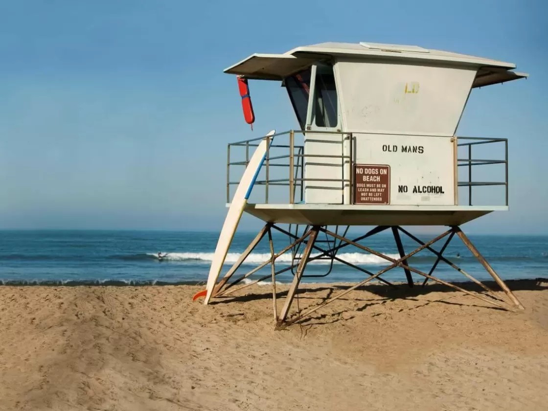 Pancartas De Verano | Bandera Xxl>DecoWoerner Pancarta De Lona XXL "Torre De Salvamento En La Playa" De Lona De Camión Ignífuga 250 X 330 Cm Beige