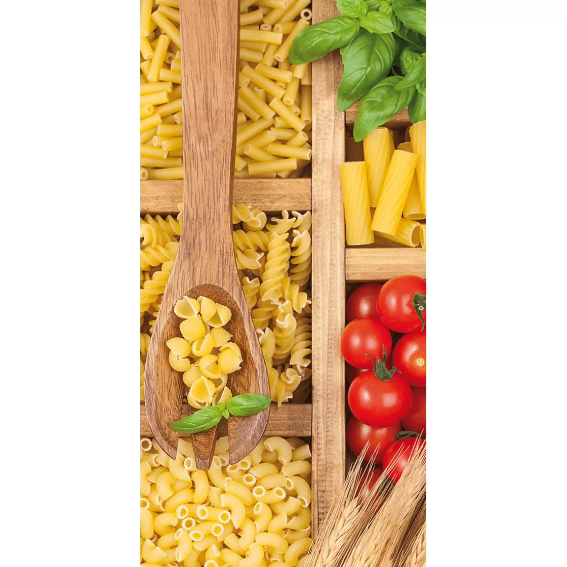 Decoración Temática | Pancartas Temáticas>DecoWoerner Pancarta De Tela Ignífuga "diversas Variedades De Pasta Italiana" De Tela De Bandera 100 X 200 Cm multicolor
