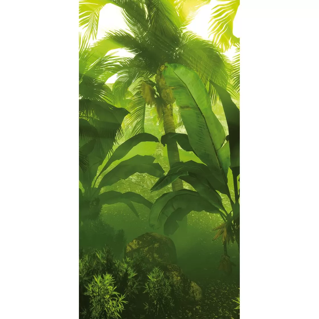 Decoración De Verano | Pancartas De Verano>DecoWoerner Pancarta De Tela Ignífuga "Jungla" De Tela De Bandera 100 X 200 Cm verde