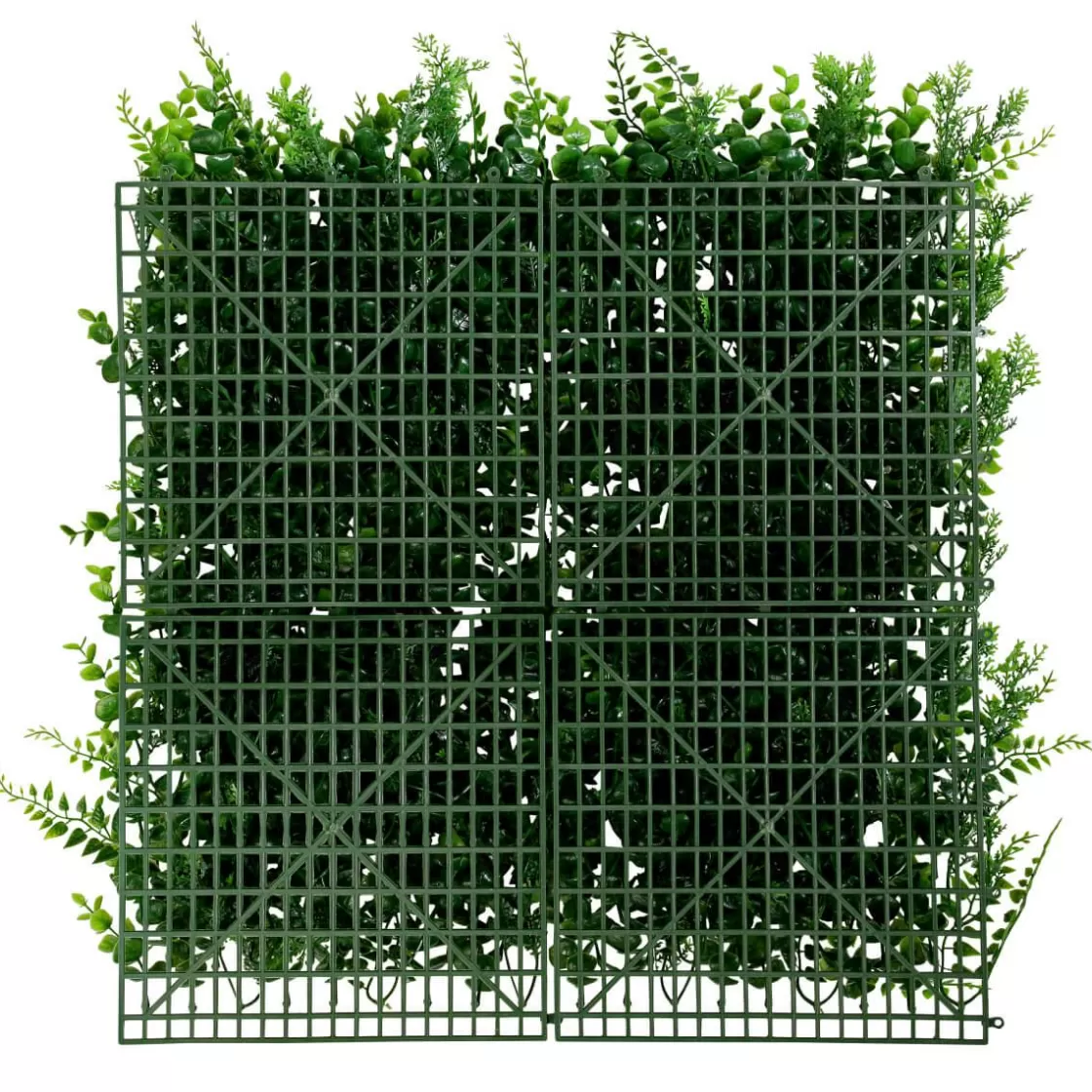 Decoración De Verano | Decoración De Primavera>DecoWoerner Panel Artificial De Eucalipto Y Helecho Premium, 50 X 50 Cm verde