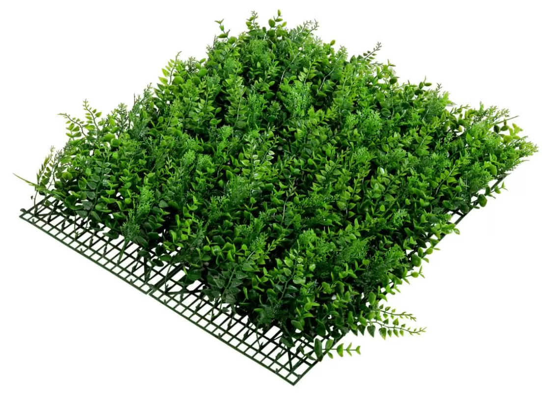 Decoración De Verano | Decoración De Primavera>DecoWoerner Panel Artificial De Eucalipto Y Helecho Premium, 50 X 50 Cm verde
