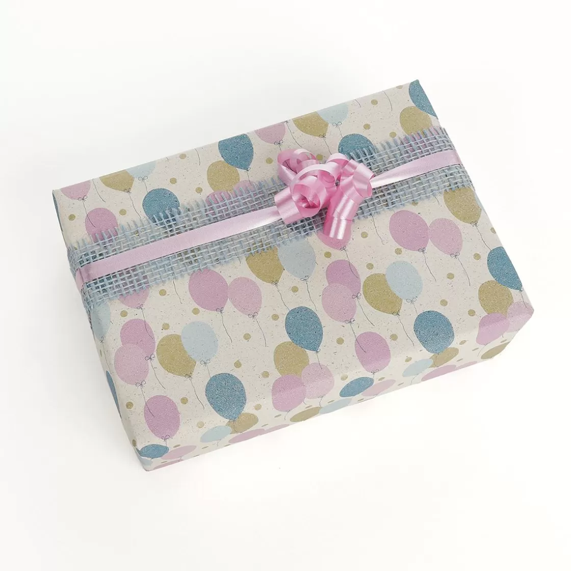 Papel De Regalo | Go Green - Envoltorio Para Regalo Ecológico>DecoWoerner Papel De Hierba Reciclado Con Globos De Colores, 50 Cm, 50 M multicolor