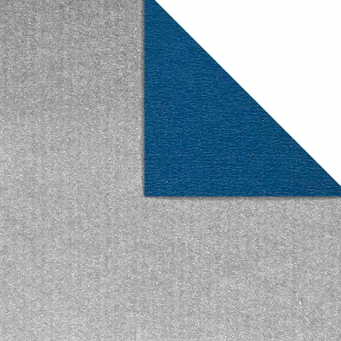 Papel De Regalo>DecoWoerner Papel De Regalo Bicolor 70 Cm, 100 M, Plata/ azul