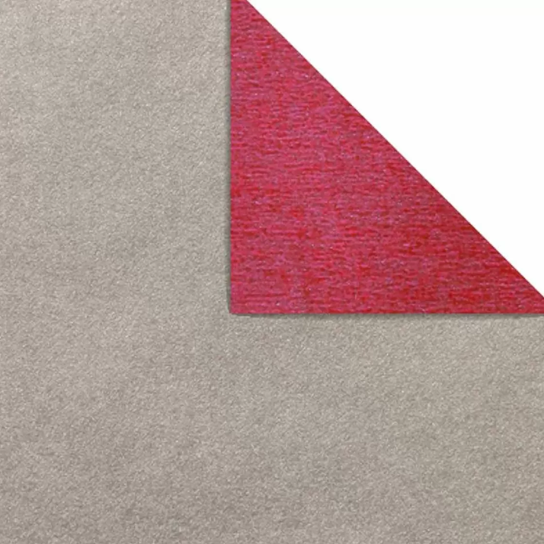 Papel De Regalo>DecoWoerner Papel De Regalo Bicolor 70 Cm, 250 M, Baya plata