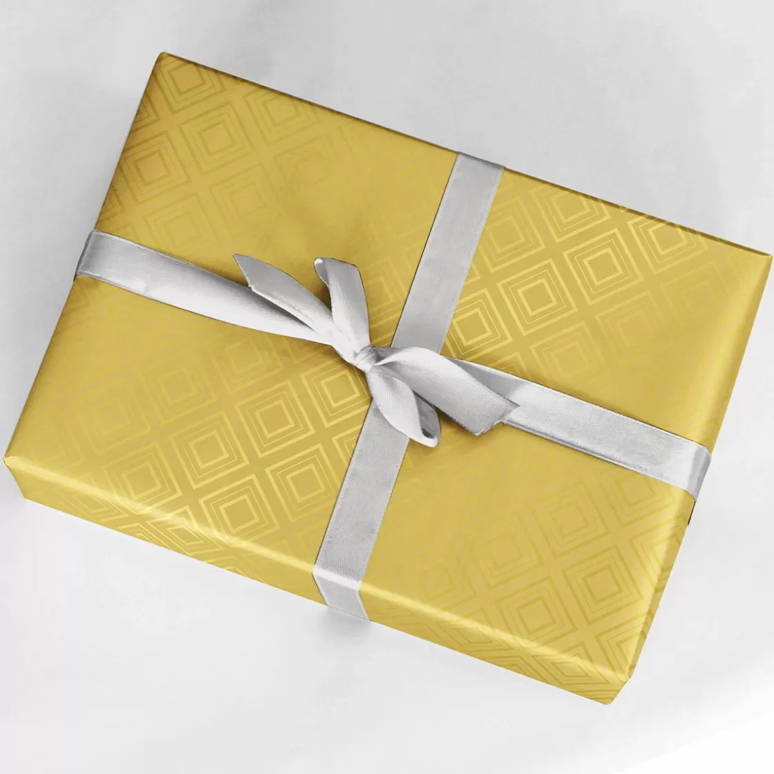 Papel De Regalo | Go Green - Envoltorio Para Regalo Ecológico>DecoWoerner Papel De Regalo Dorado Sostenible Con Motivos Geométricos Brillantes - Bobina De Papel De Regalo De 50 M oro