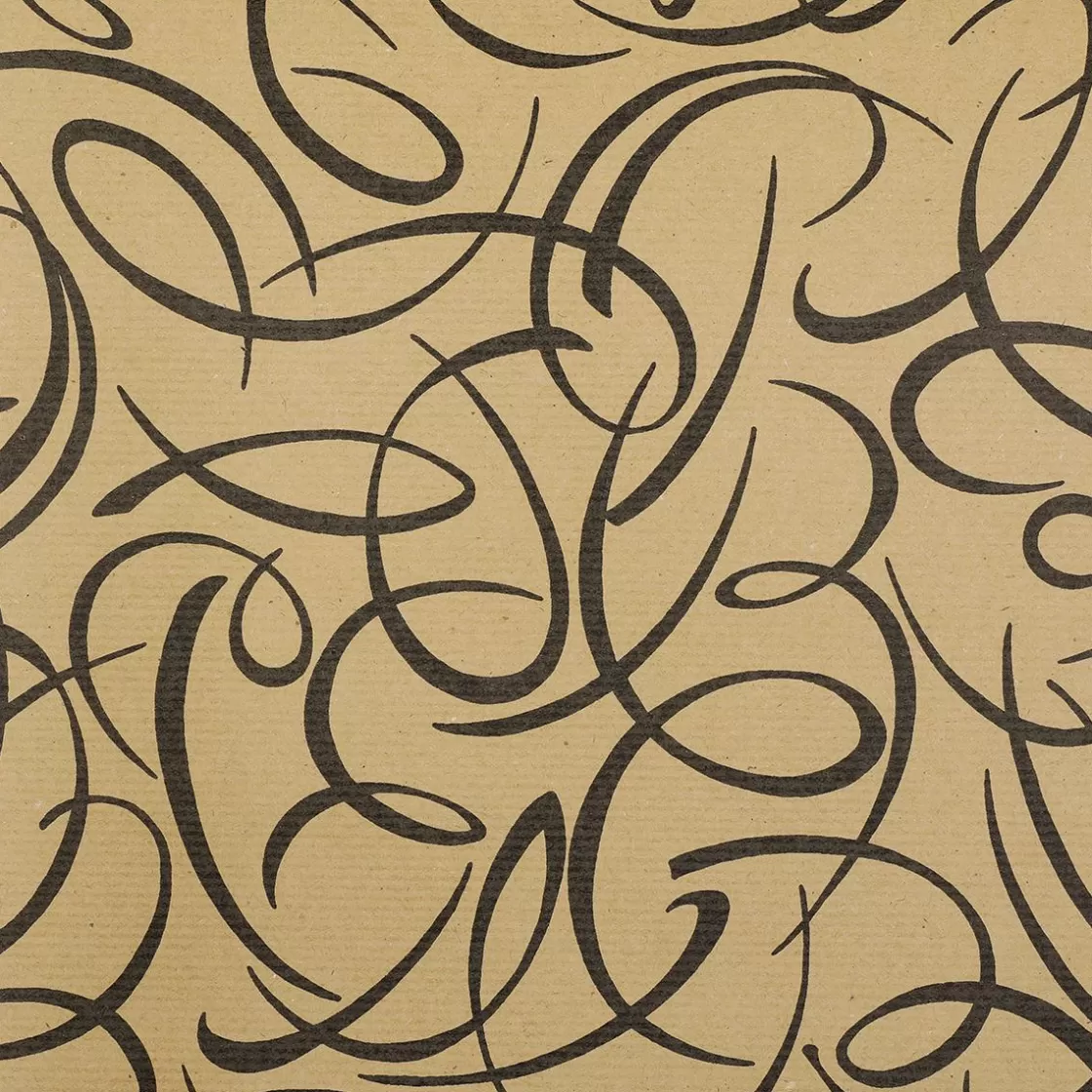 Papel De Regalo>DecoWoerner Papel De Regalo Kringel Marrón / Negro, 70cm Ancho, Rollo De 40 M