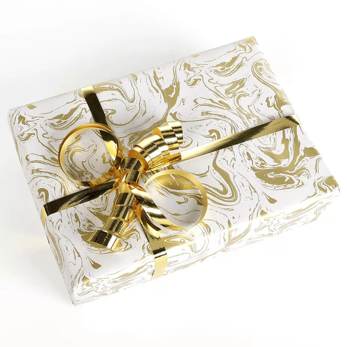 Papel De Regalo>DecoWoerner Papel De Regalo Mármol Dorado blanco