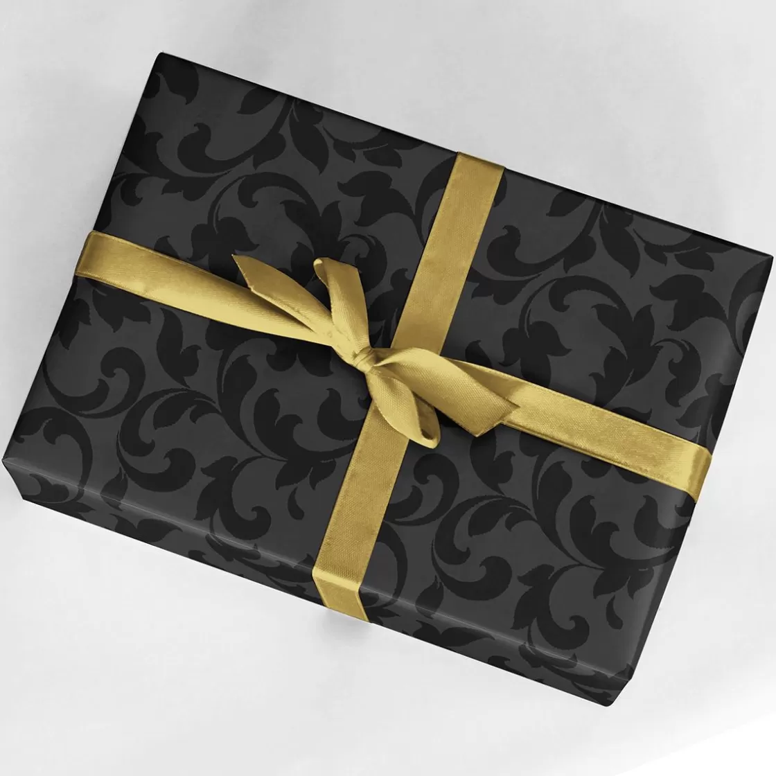 Papel De Regalo | Go Green - Envoltorio Para Regalo Ecológico>DecoWoerner Papel De Regalo Sostenible Con Diseño De Vid Brillante - Bobina De Papel De Regalo De 50 M negro
