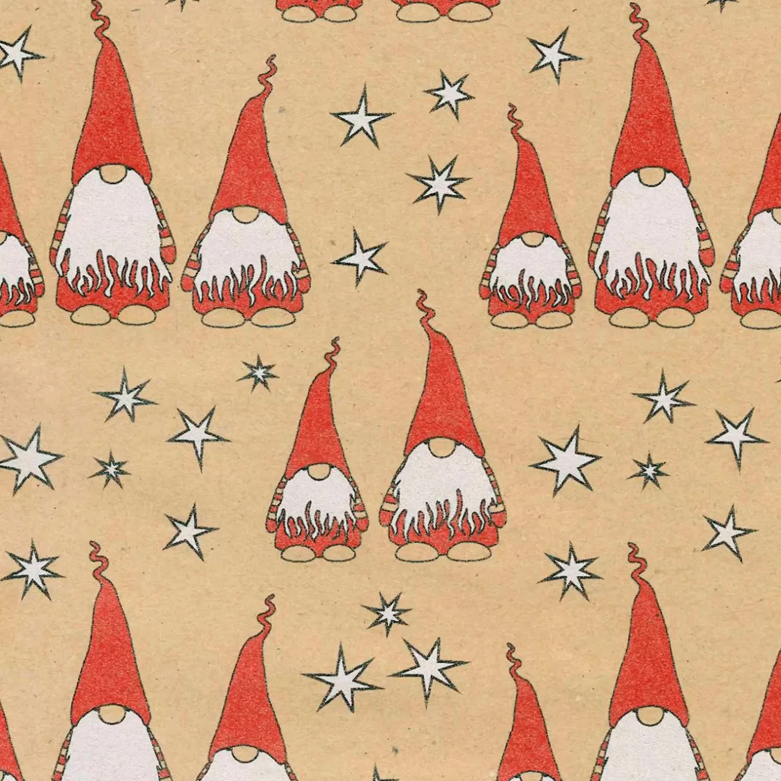 Papel De Regalo | Go Green - Envoltorio Para Regalo Ecológico>DecoWoerner Papel Kraft Reciclado Con Amigo Invisible Rojo Y Estrellas Blancas - Bobina De Papel De Regalo De 50 M marrón