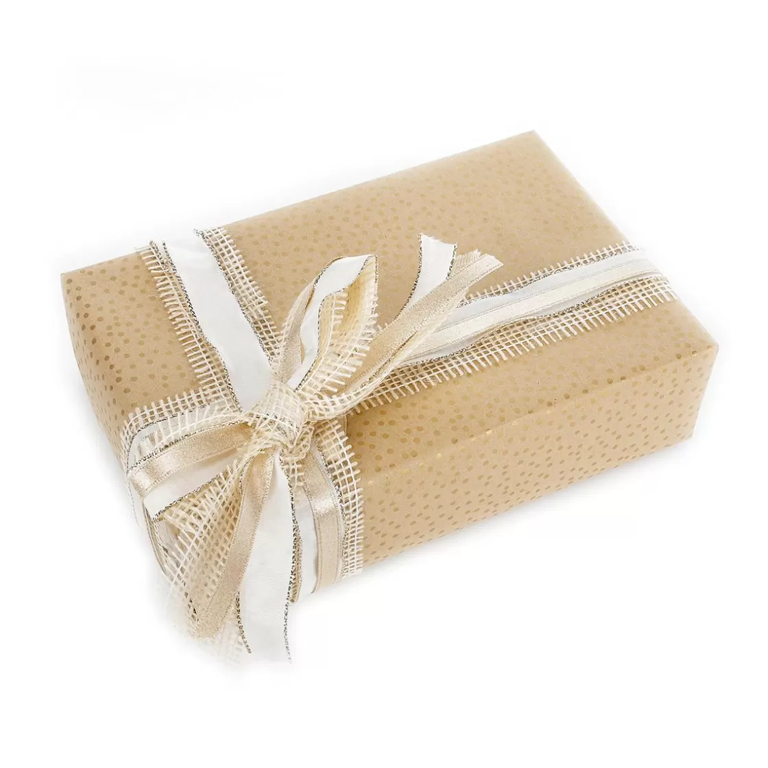 Papel De Regalo | Go Green - Envoltorio Para Regalo Ecológico>DecoWoerner Papel Kraft Reciclado Con Pequeños Puntos Dorados - Rollo De Papel De Envolver De 50 M oro