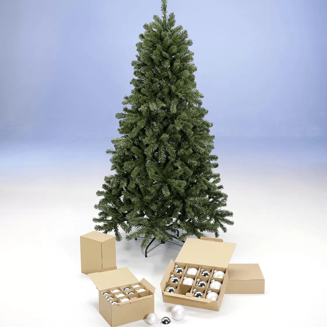 Árboles De Navidad Artificiales>DecoWoerner Paquete Económico Árbol De Navidad 210 Cm Incl. Adornos De Cristal Y Luces De Hadas oro