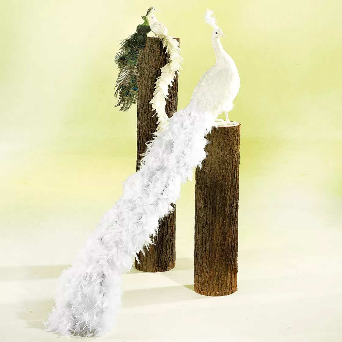 Decoración De Animales | Decoración Temática>DecoWoerner Pavo Real Decorativo, Longitud: 150 Cm blanco