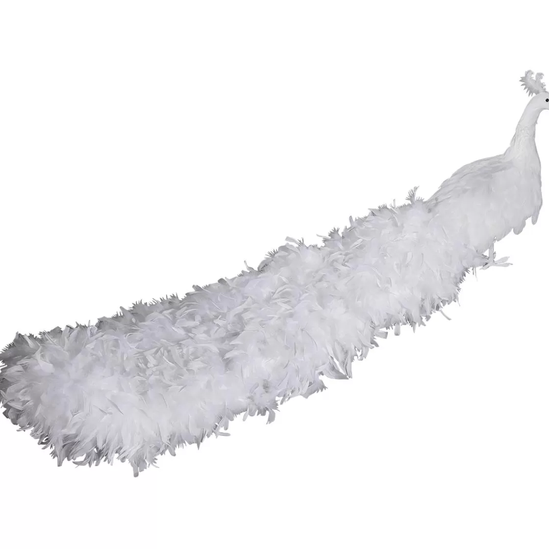 Decoración De Animales | Decoración Temática>DecoWoerner Pavo Real Decorativo, Longitud: 150 Cm blanco