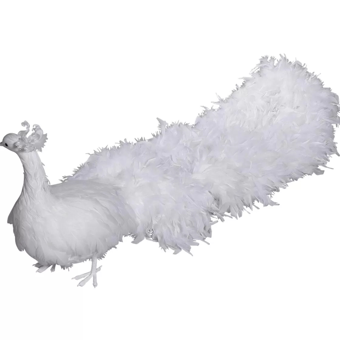 Decoración De Animales | Decoración Temática>DecoWoerner Pavo Real Decorativo, Longitud: 150 Cm blanco