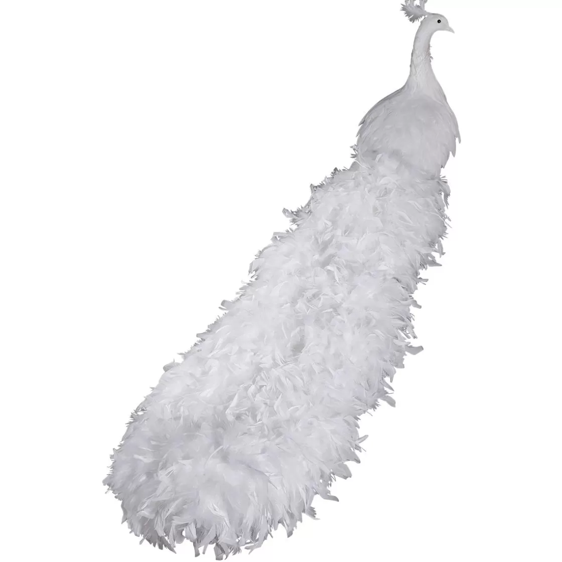 Decoración De Animales | Decoración Temática>DecoWoerner Pavo Real Decorativo, Longitud: 150 Cm blanco